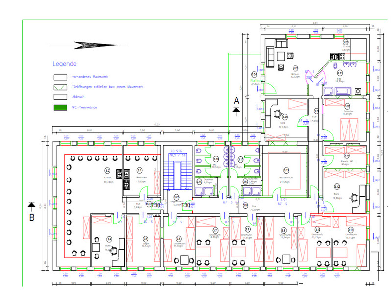 technische Zeichnung Grundriss