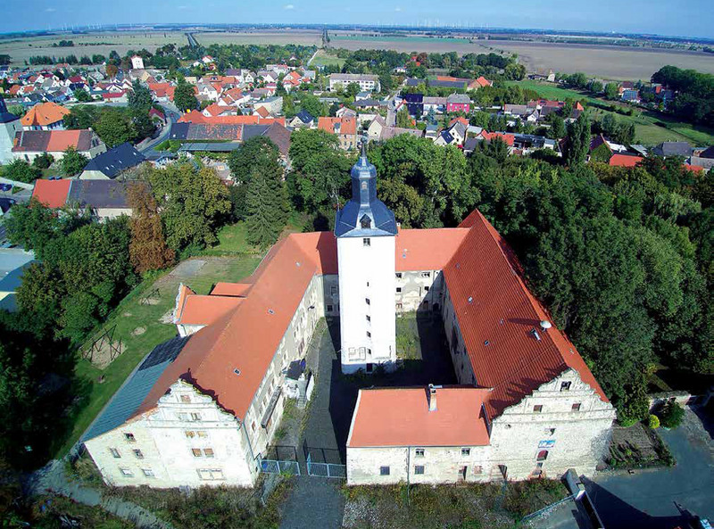 Burg aus Vogelperspektive